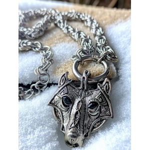 Fenrir (Wolf) Chainmaille Necklace