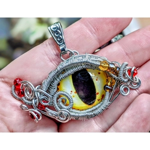 Wire Wrapped Dragon Eye Necklace