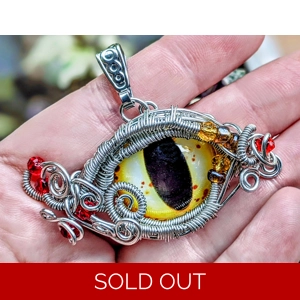 Wire Wrapped Dragon Eye Necklace