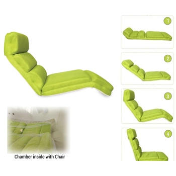 Adjustable Sitting Green Chair for OxyFlow chamber