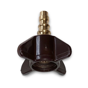 Oxygen tube wing nut connectors