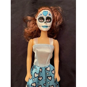 Blue Sugar Skull Doll