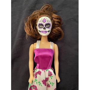 Purple Sugar Skull Doll
