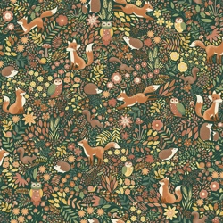 Makower - Hello Autumn - Wild Wood - Green