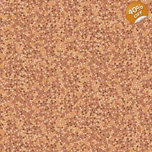 Makower - Hello Autumn - Mini Blooms - Pink (Brown)