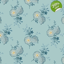 Laundry Basket Quilts - Plumeria - Powder