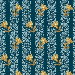 Laundry Basket Quilts - Blue Poppy - Midnight
