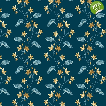 Laundry Basket Quilts - Clematis - Midnight