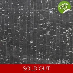 REMNANT - Natural Cork - Black with Silver - Fat Quarter