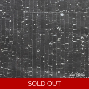 REMNANT - Natural Cork - Black with Silver - Fat Eighth