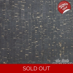 REMNANT - Natural Cork - Black with Gold - Fat Eighth