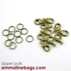 Emmaline Hooks & Rings for Zipper Pulls - Pack of 10
