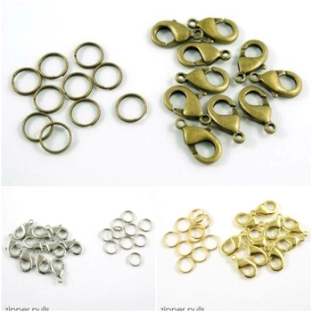 Emmaline Hooks & Rings for Zipper Pulls - Pack of 10