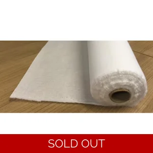 25m - Woven Fusible Light/Medium Interfacing 112cm - White