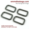 Emmaline 1 inch 25mm Rectangular Ring - Pack of 4