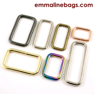 Emmaline 1 inch 25mm Rectangular Ring - Pack of 4