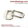 Emmaline 1 inch 25mm Rectangular Ring - Pack of 4