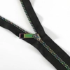 Metal Look Black Zipper Tape with 4 Pulls - 7 finishes - by the metre