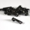 Metal Look Black Zipper Tape with 4 Pulls - 7 finishes - by the metre