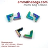 Metal Corners for Purses 3/4 inch x 3/4 inch - Pack of 10