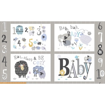 Jill McDonald - Bah Bah Baby - Cushion/Pillow Panel