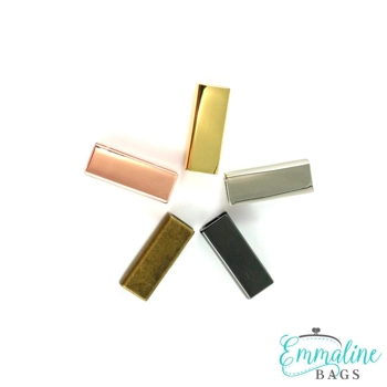 Emmaline Rectangular Strap Ends 1 inch wide - Pack of 4