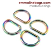 Emmaline 1 inch 25mm D-Ring - Pack of 4