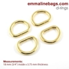Emmaline 3/4 18mm D-Ring - Pack of 4