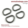Emmaline 3/4 18mm D-Ring - Pack of 4