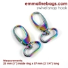 Emmaline 1 inch 25mm Swivel Snap Hook - Pack of 2