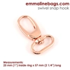 Emmaline 1 inch 25mm Swivel Snap Hook - Pack of 2