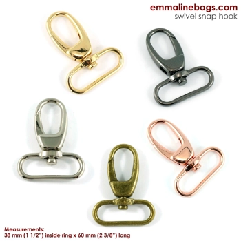Emmaline 1.5 inch 38mm Swivel Snap Hook - Pack of 2