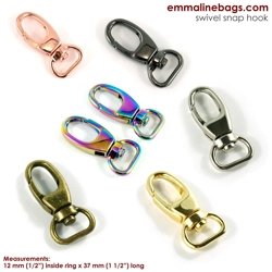 Emmaline 1/2 inch 12mm Swivel Snap Hook - Pack of 2