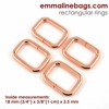 Emmaline 3/4 inch 18mm Rectangular Ring - Pack of 4