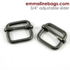 Emmaline 3/4 inch 18mm Adjustable Strap Sliders - Pack of 2