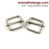 Emmaline 3/4 inch 18mm Adjustable Strap Sliders - Pack of 2