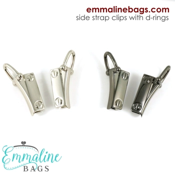 Emmaline Strap Clip with D-Ring 2 Pack - 5 finishes