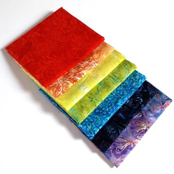 Batik Rainbow Fat Quarter Bundle x 7