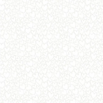 Makower - Essentials - Hearts - White