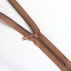 Metal Look Natural Zipper Tape with 4 Pulls - 7 finishes - by the metre