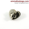 Emmaline Heart Shaped Bag Lock - Pack of 1