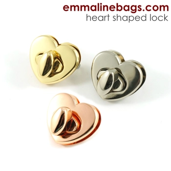 Emmaline Heart Shaped Bag Lock - Pack of 1