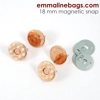 Emmaline Magnetic Snaps - 18mm - Slim - Pack of 2
