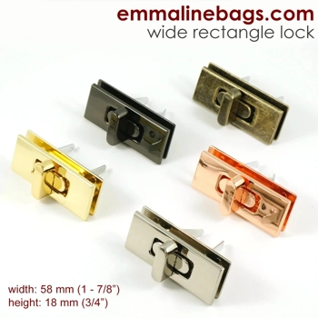 Emmaline Wide Rectangular Bag Lock