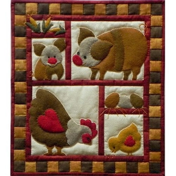 Ham and Eggs - Rachel's of Greenfield Mini Quilt Kit - 13in x 15in