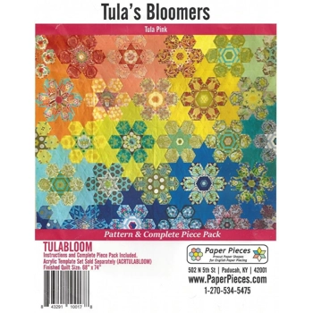 Tula's Bloomers Quilt Pattern with Complete Paper Piece Set