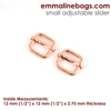 Emmaline 1/2 inch 12mm Adjustable Strap Sliders - Pack of 2