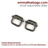 Emmaline 1/2 inch 12mm Adjustable Strap Sliders - Pack of 2