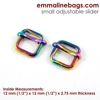 Emmaline 1/2 inch 12mm Adjustable Strap Sliders - Pack of 2