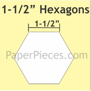 Paper Pieces - 1 1/2 inch Hexagons - Pack of 50
